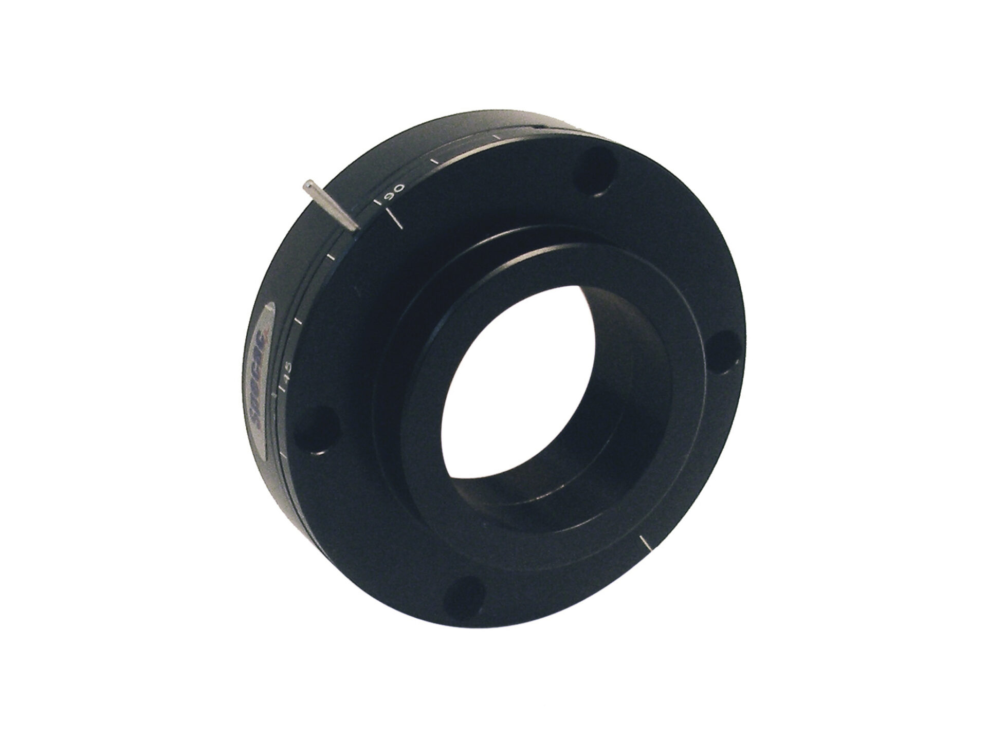 Rotation mount for polarization optics, designed to fit Specac FTIR accessories.