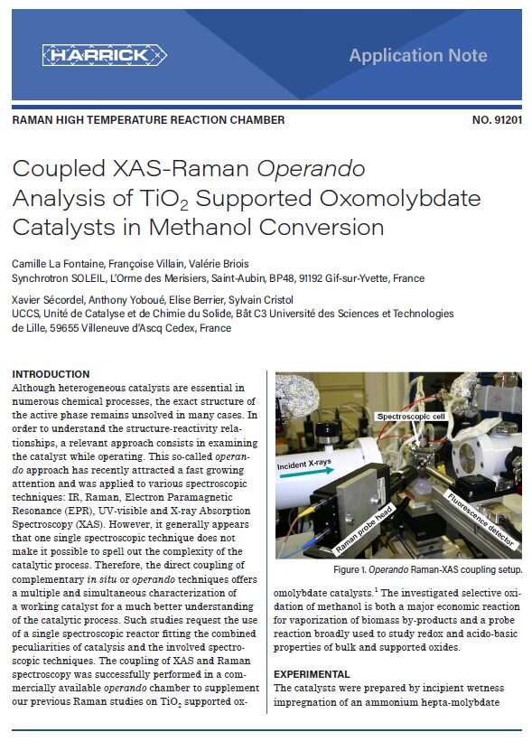 Coupled XAS-Raman operando analysis of TiO2 supported oxomolybdate ...